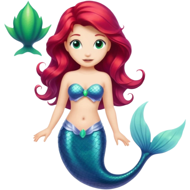 ariel Princess with fin emoji