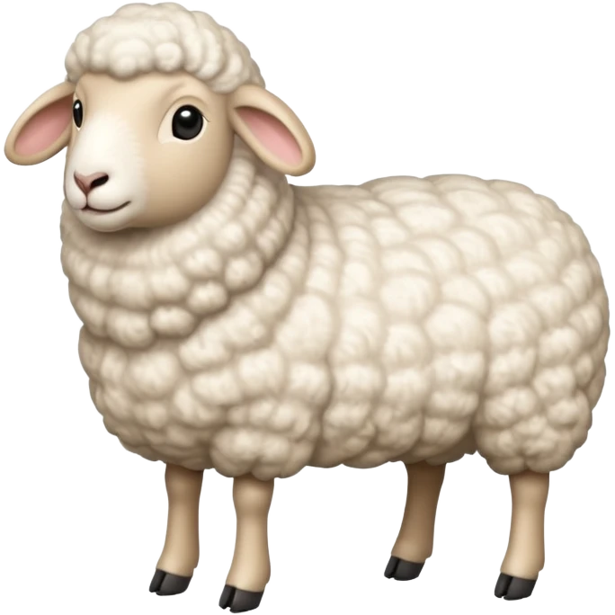 High resolution of   realistic full body sheep without distorted , no extra hybrid emoji