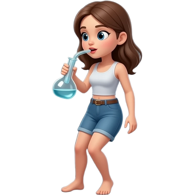 Girl hitting bong emoji