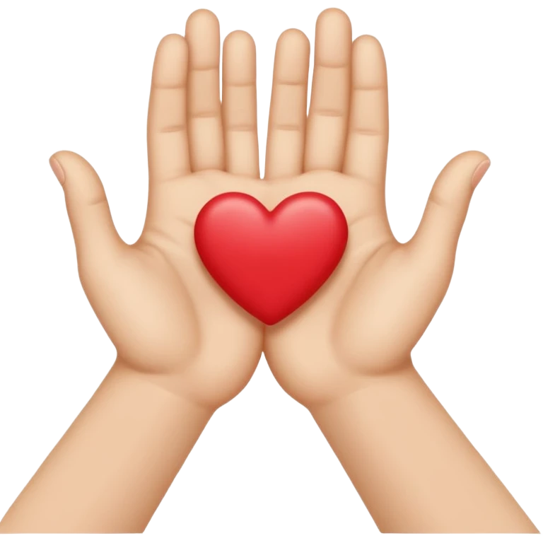 Love simbol with hand from korea emoji