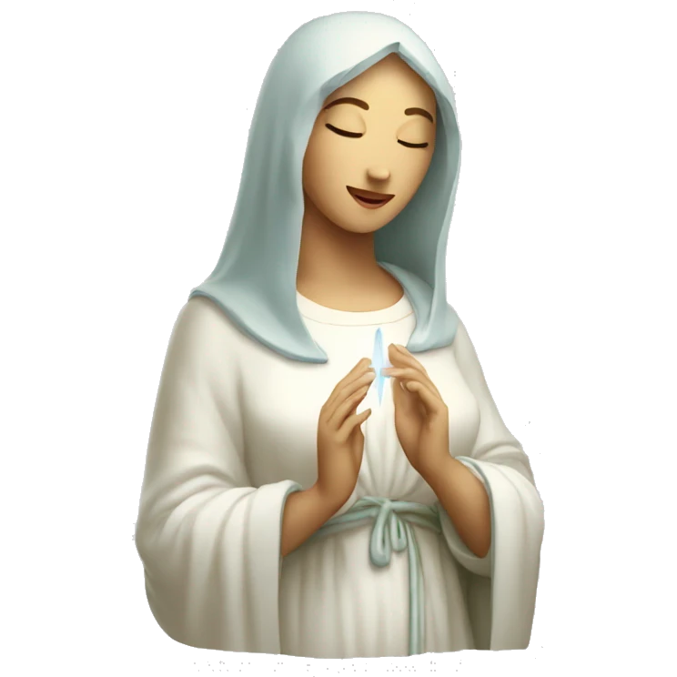 virgin mary winking emoji