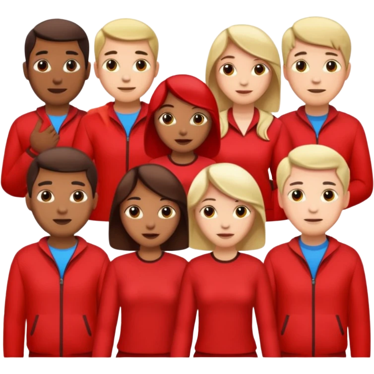 Red group peoples  emoji
