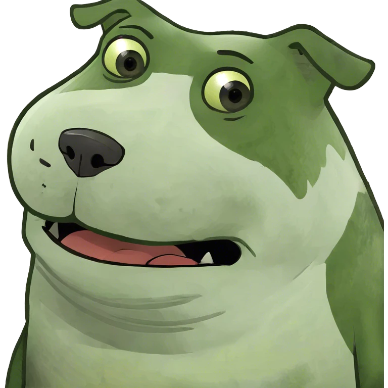 big fat white dog emoji