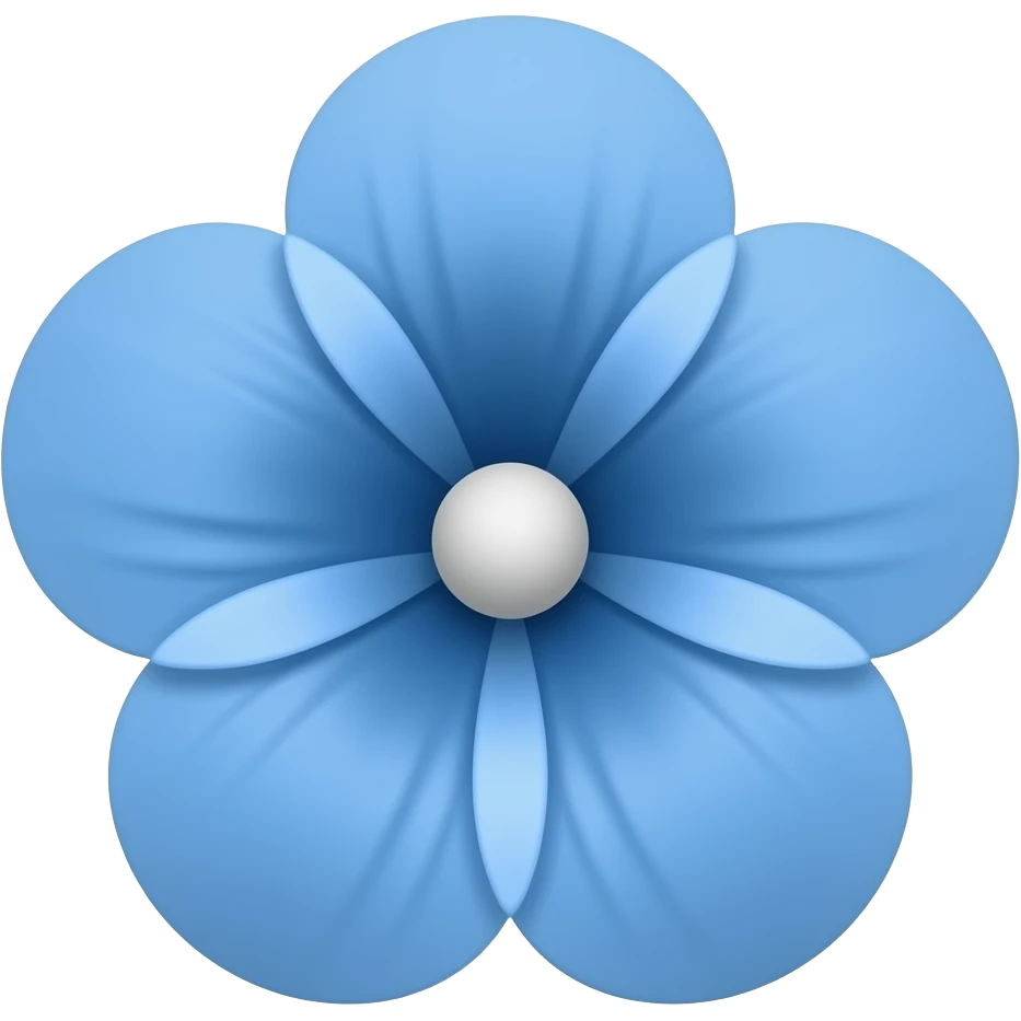 Fleur bleu emoji