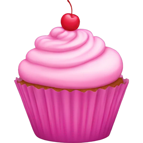 pink cupcake emoji