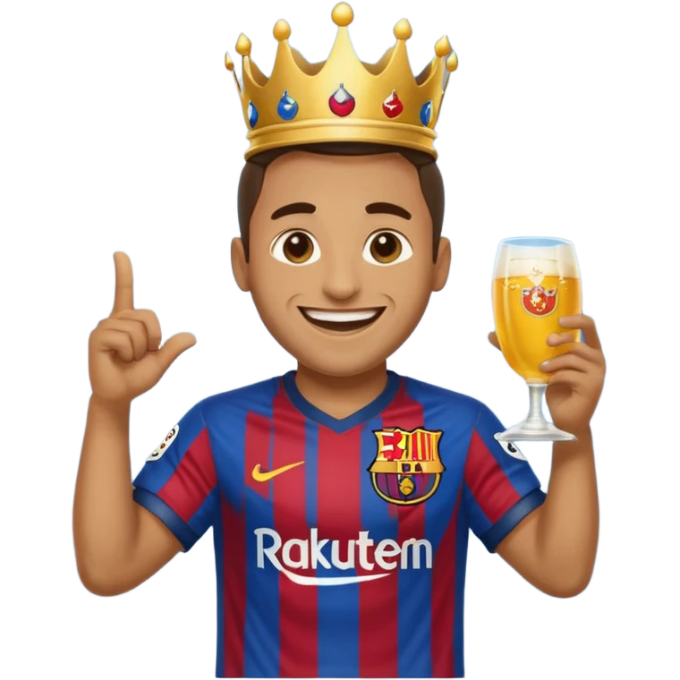 puedes hacer un emoji de la celebración de la corona de Lamine Yamal? emoji