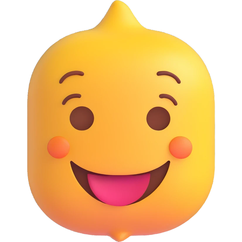 friendly smooth detailed vanilla 3D emoji style emoji