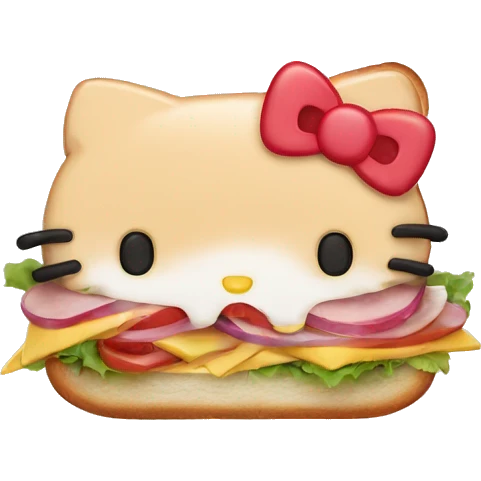 Hello kitty sandwich  emoji
