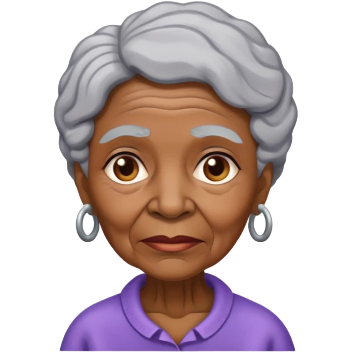 old black mum with Alzheimer's  emoji