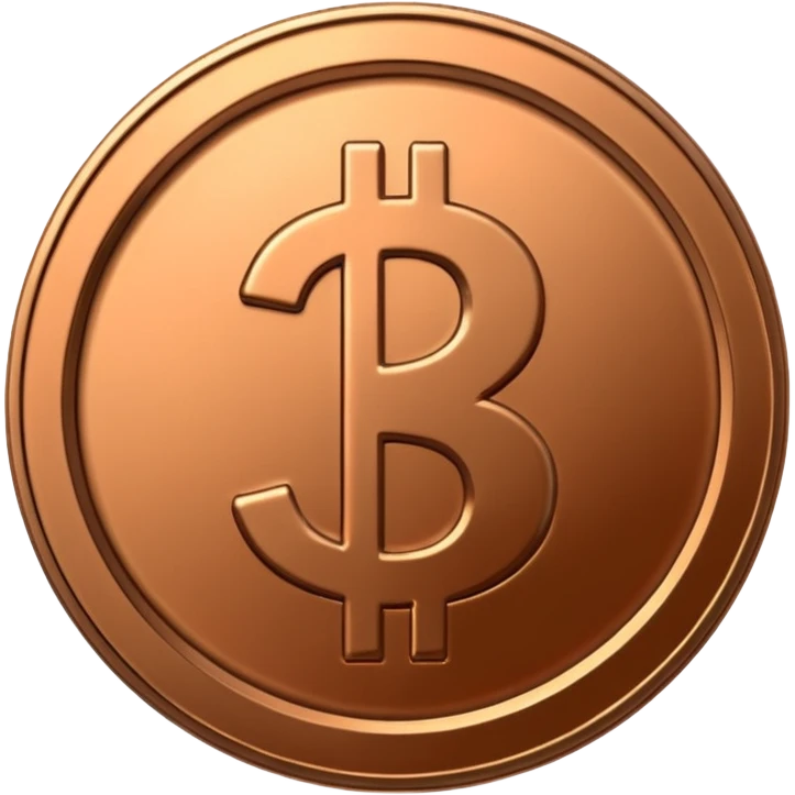 Coin bronze, Dollar sign. emoji