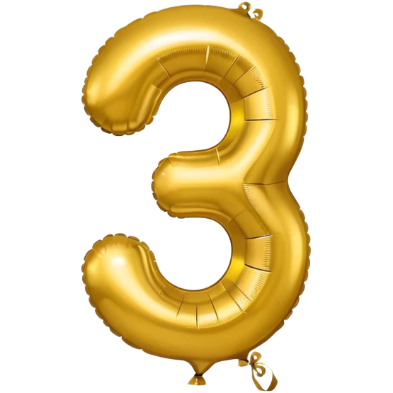 0 number in gold balloons emoji