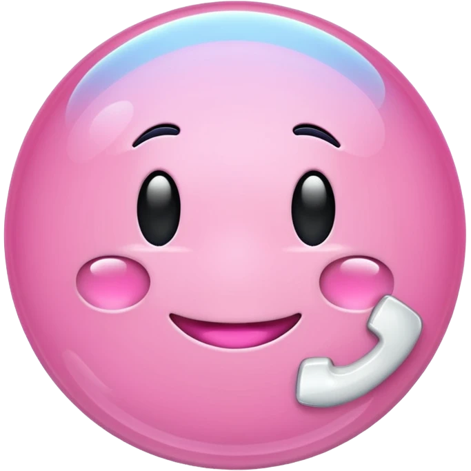 pink caller id bubble emoji