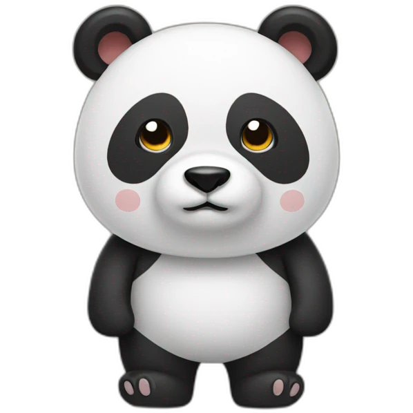 panda with google brand emoji