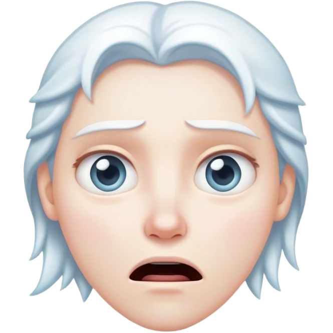 Blank stare, mouth slightly open, frozen in a moment of mental malfunction. emoji