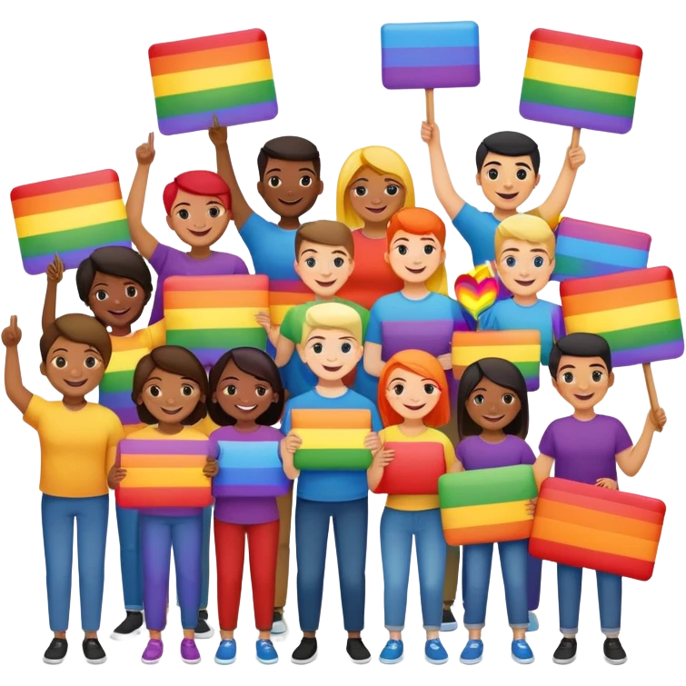 LGBTQ demonstration emoji