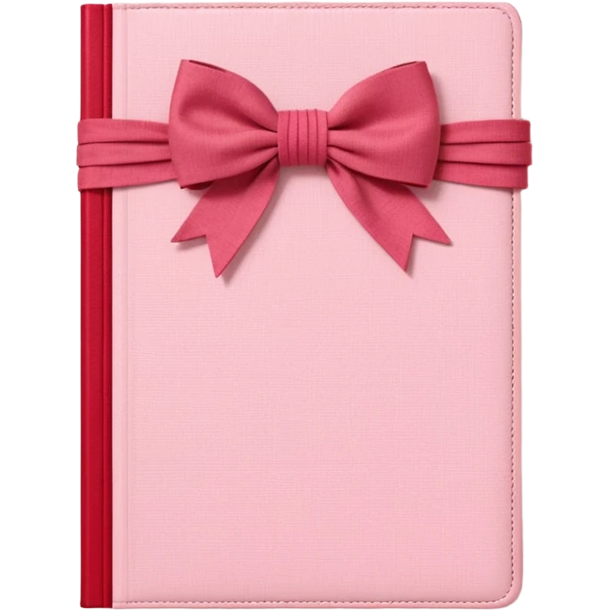 Junk journaling aesthetic book cover, tactile fabric textures, classic framing
Red yarn bow as focal point, soft shadows, calm pastel pink backdrop
Elegant, cozy, artistic, high-end print design emoji