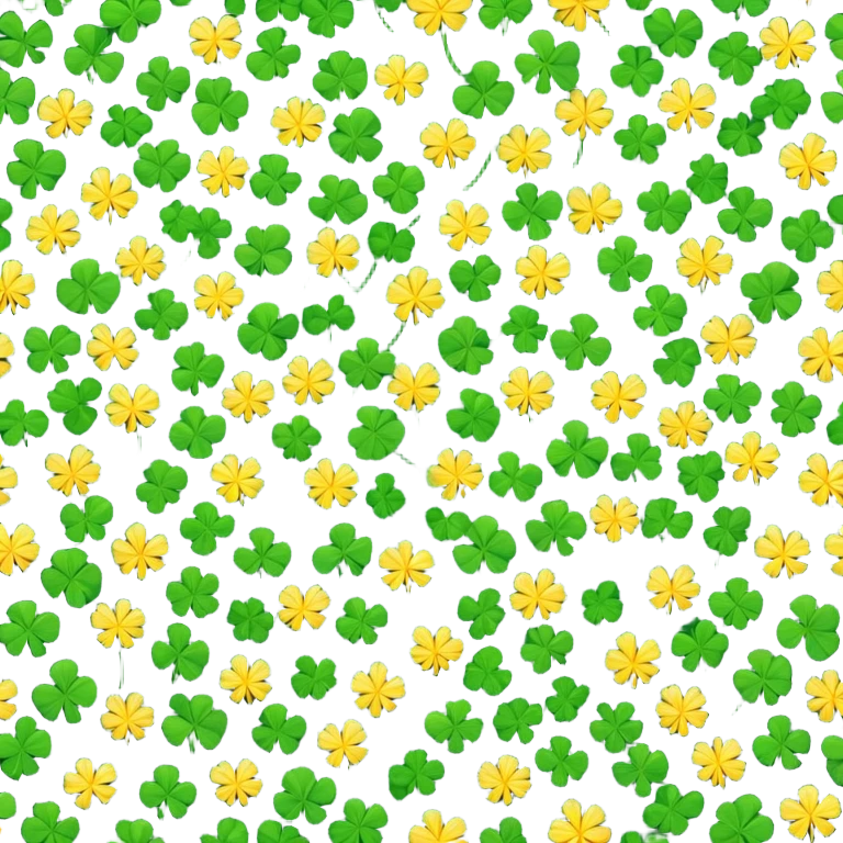 Golden clovers scenery  emoji