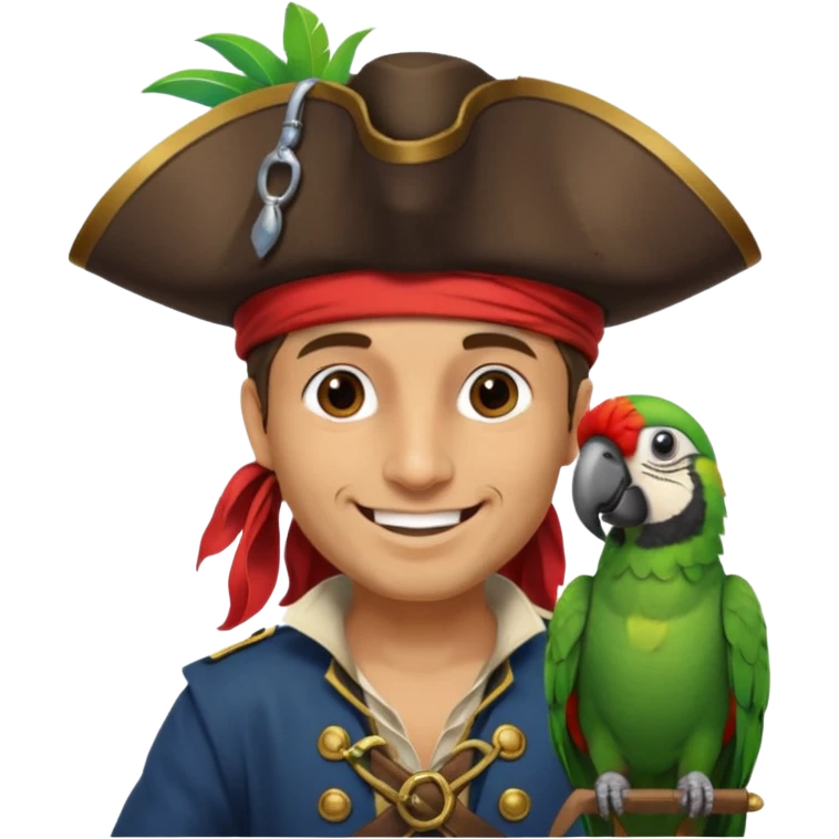 pirate and parrot emoji