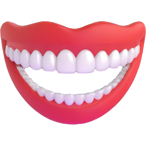 perfect smile with shiny white teeth emoji