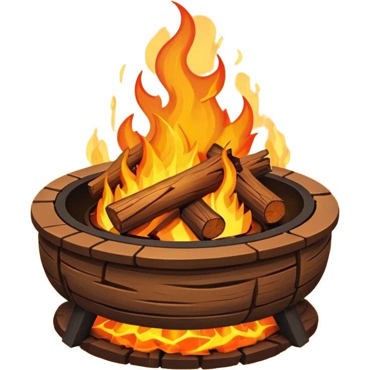 firepit with flames emoji