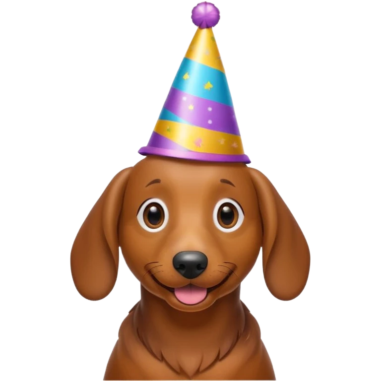 Sausage dog wearing hat emoji