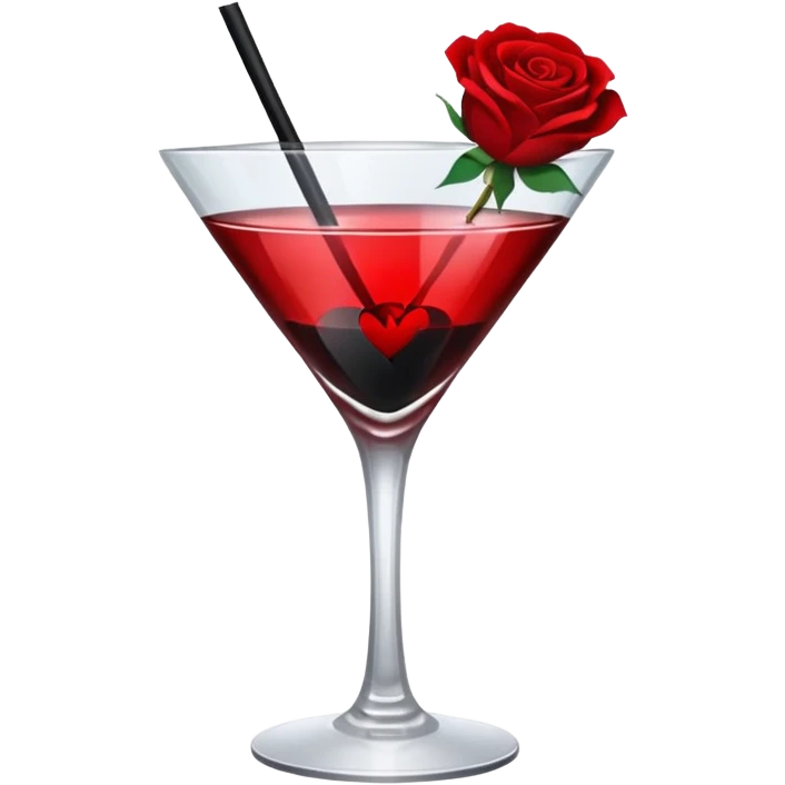 🍸+🍹+🖤+🌹 emoji