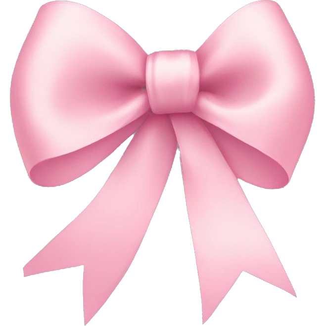 light pink ribbon bow emoji