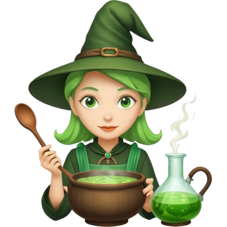 green witch cooking potion emoji