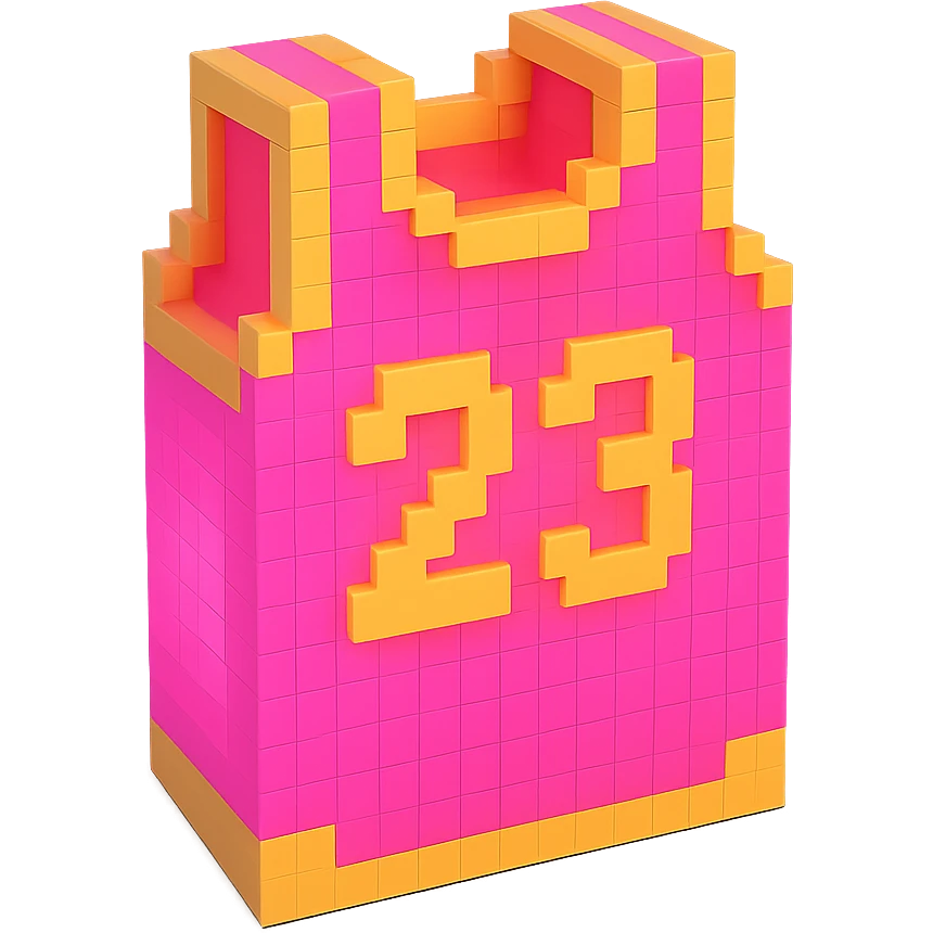 светящейся розовая баскетбольная майка с надписью "23", no background emoji