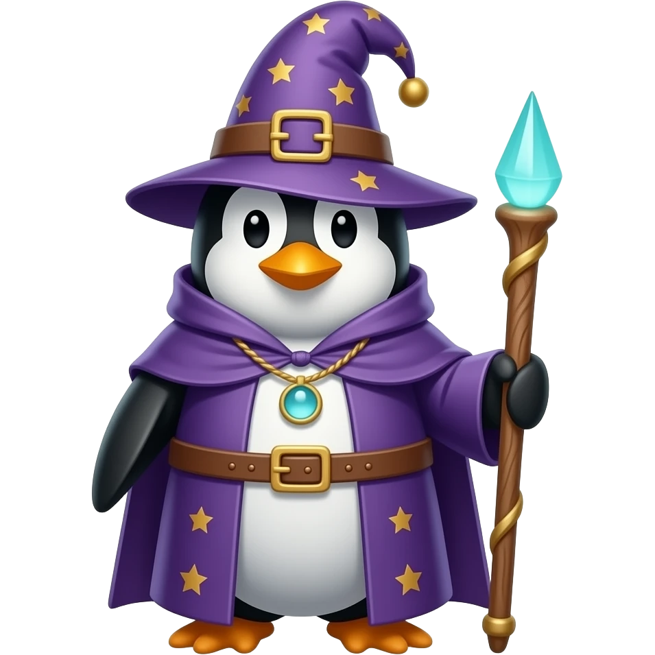 Penguin Wizard emoji