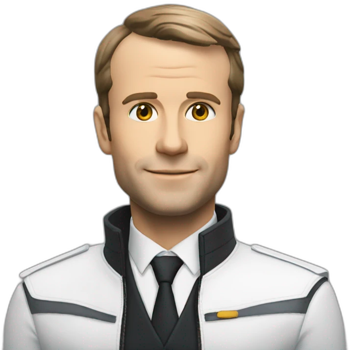 Macron sur un t max emoji