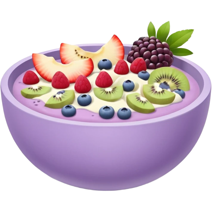 pastel purple and white smoothie bowl emoji