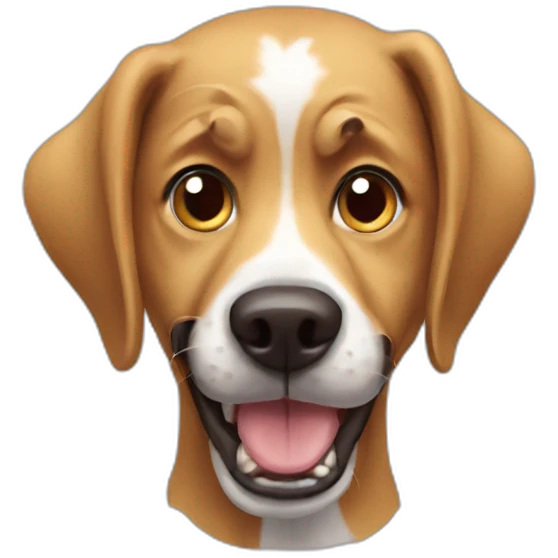 Crazy dog emoji