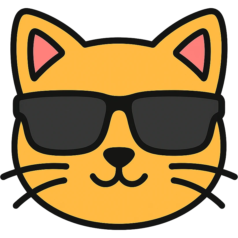 cat wearing sunglasses emoji
