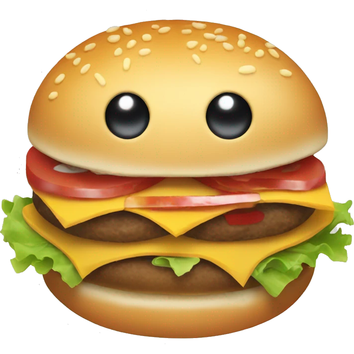 smiley eating a hamburger emoji