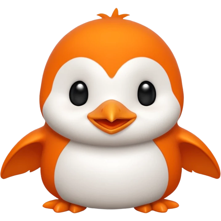 Text, in bright orange, that spell 'Bind is Life!!!' and also include a little white happy penguin emoji
