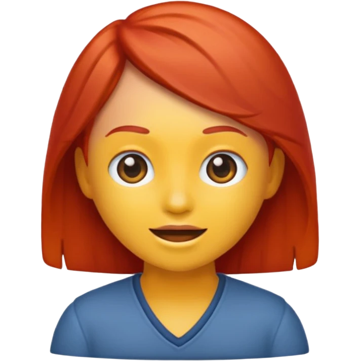 Emoji with red head emoji