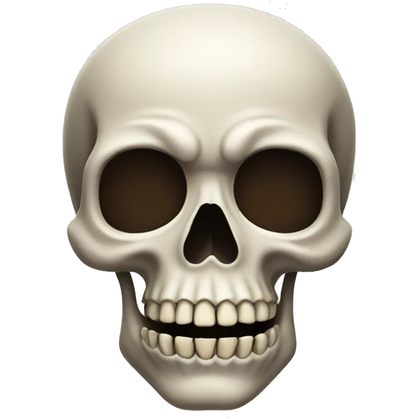 Funny skull emoji