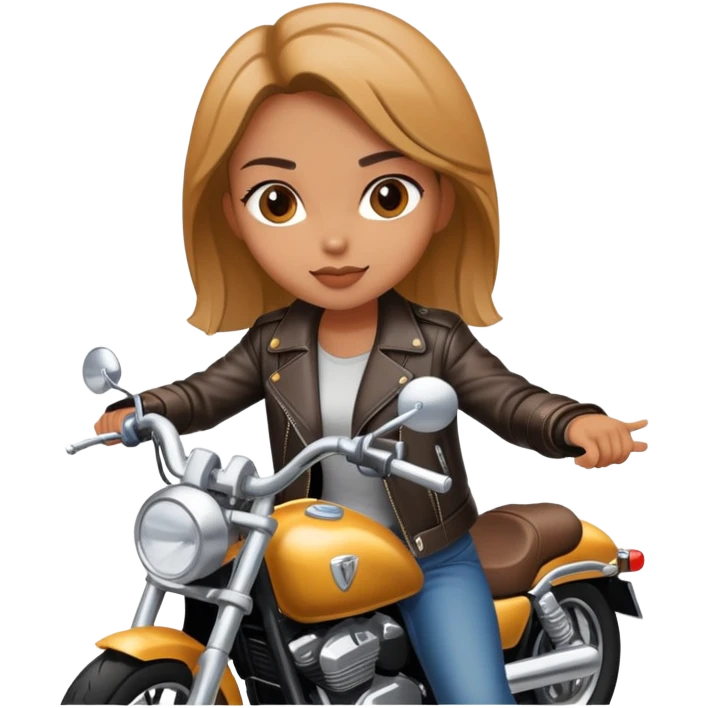 Девушка на мотоцикле emoji