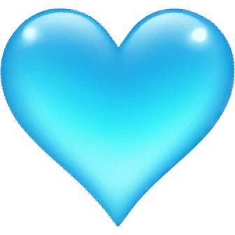 shining light blue heart emoji