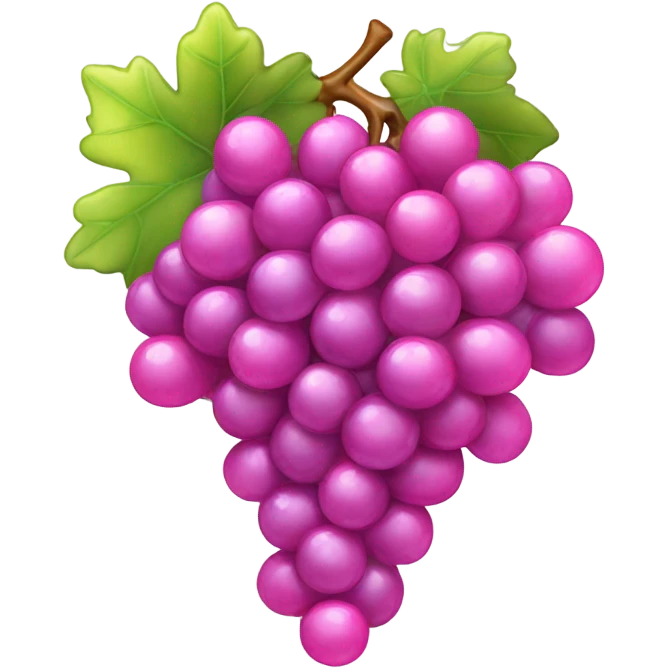 Cluster of hot pink sparkly grapes with crystals emoji