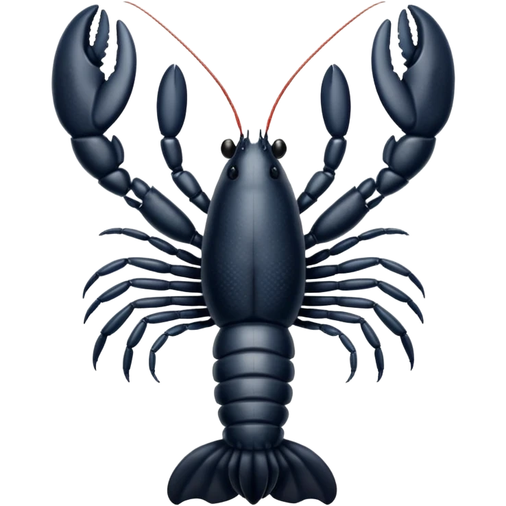 White and black lobster  emoji