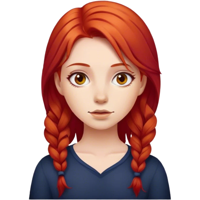 Girl with red hair emoji
