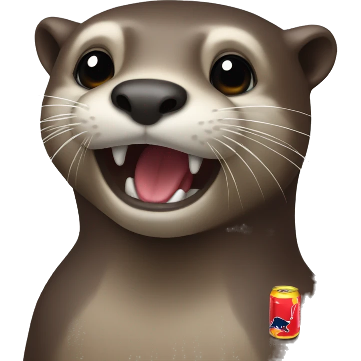 Otter with a red bull emoji