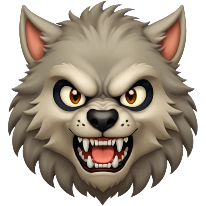 Werewolf laughing emoji
