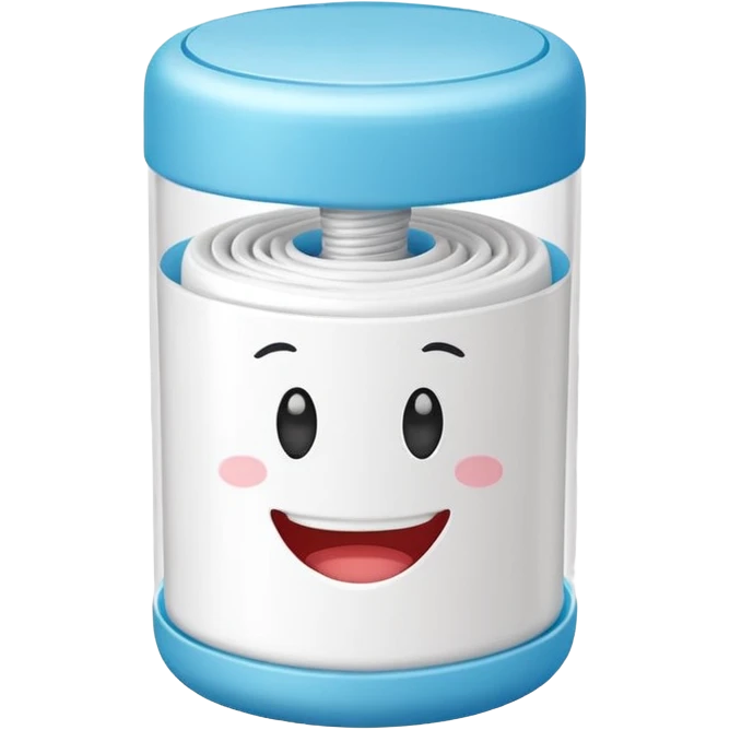 Round pack of white dental floss emoji