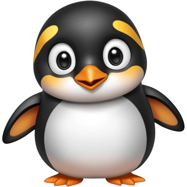 cute penguin make bunch of expressions or emojis, make sure to make him have a sparkle in his eyes emoji