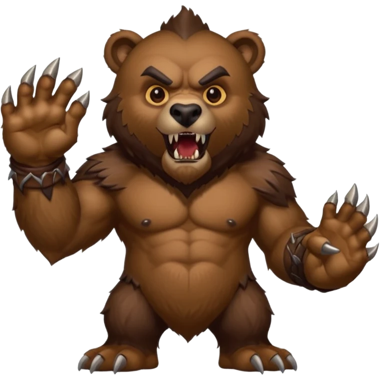 world of warcraft werebear with claws out emoji