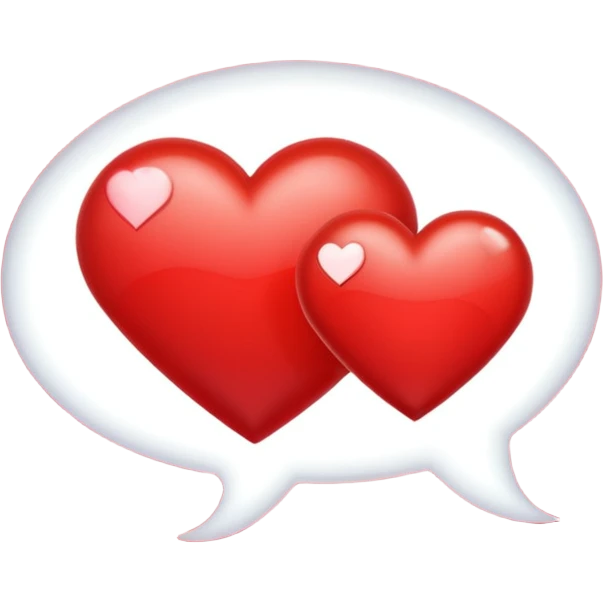 There's a red heart inside the thought speech bubble emoji