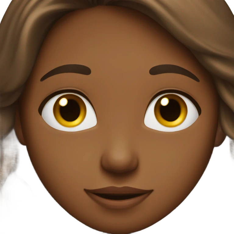 Long hair brown girl kissing brown guy emoji
